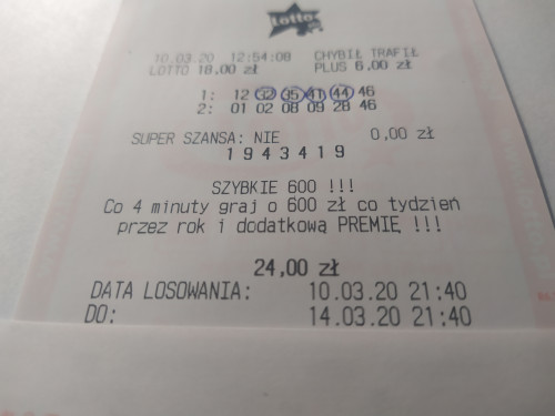 Trafiona 4 Lotto w poniedziałek, wygrana 248,80 zł.